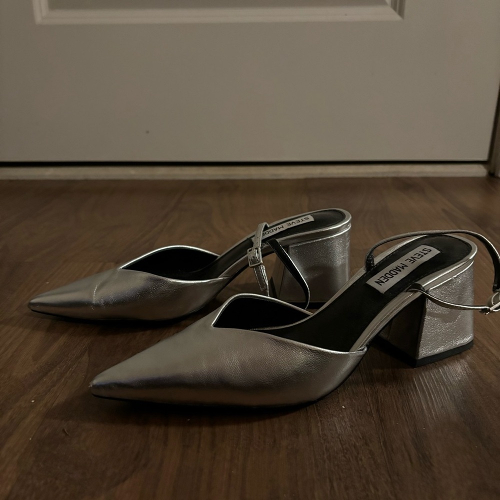 Steve Madden Silver Slingbacks - image 1